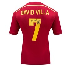 Von David Villa signiertes