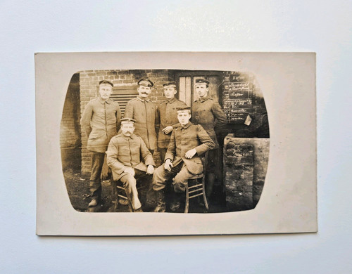 Alte fotopostkarte soldaten - alte,