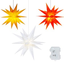 Ø60cm LED Leuchtstern 3D Stern batteriebetrieben Weihnachtsstern Timerfunktion