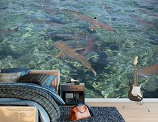 3D See Fisch Q8735 Tapete Wandgemälde Fototapete Selbstklebend Kay