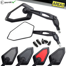 Area1 Motorradspiegel Motorroller Spiegel Set Weiss M10 / M8 "E-Geprüft"