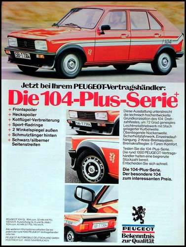 Peugeot 104 plus serie - plus,