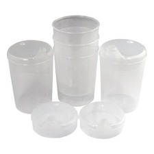Medi-Inn Schnabelbecher 250 ml Set 5 Unterteile + 10 Deckel (Farbe: transparent)
