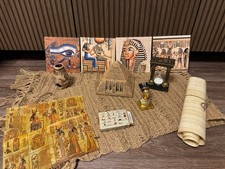 Nr. 132 Deko-Set Ägypten - Hieroglyphen, Windlichter, Bilder, Pyramide, Papyrus