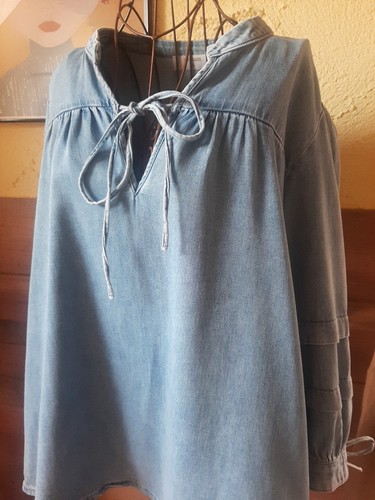Damen bluse tunika jeans - damen, tunika,