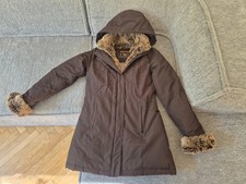 Woolrich Parka Wintermantel mit Pelzbesatz braun Gr. M