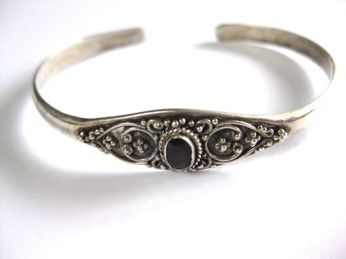 Armreif silber 925 mit granat - 925,