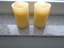 2 Kerzen MIT Batterien auf Zeit einstellbar 12,5 cm hoch flammenlose LED Kerze