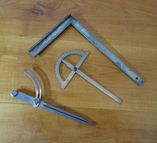 altes Mess-Werkzeug Metall-Zirkel groß / Winkel / Winkelmesser 1970 - 1980