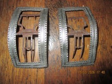 2  Silber Schuh-Schnallen