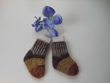 Puppensocken NEU gestrickt handgestrickt Fußl. ca. 6 cm ungedehnt Puppenkleidung
