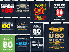 Geschenk 80.Geburtstag Geschenkverpackung 80 Jahre Sprüche Baumwolltasche 