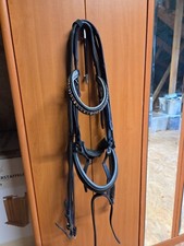 Trense Ascot grau Lack Strass COB