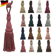 Raffhalter Gardinenhalter 62cm Quaste 21cm Vorhang Troddel Farbauswahl Deko DE