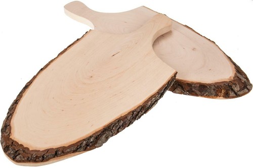 Holz schneidebrett mit rinde - mit, &