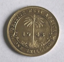 British West Africa - One Shilling - 1943 - Messing - 23 mm -