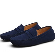 Herren Boatschuhe Loafers, Faux-Wildleder, Slipper Mokassin Hausschuhe 38-49