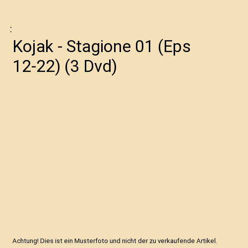 Kojak stagione eps - -,