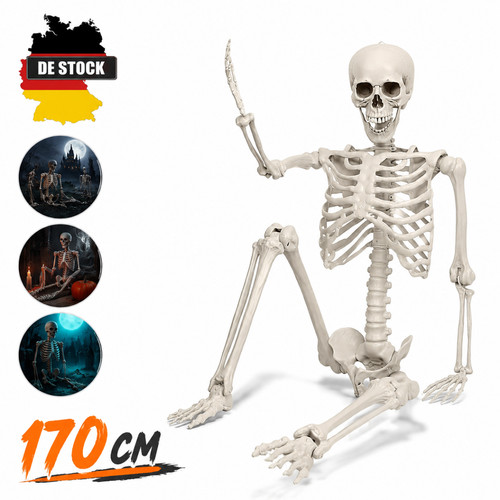 Lebensgroß halloween skelett - lebensgroß,