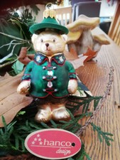 HANCO Design Christbaumschmuck Weihnachtsschmuck TRACHTENBÄR HB9/6cm Handarbeit