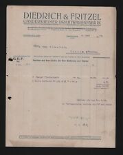 GANDERSHEIM, Rechnung 1924, Diedrich & Fritzel Drahtwaren-Fabrik