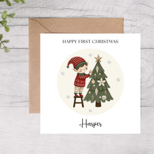 Erste Weihnachtskarte Jungen
