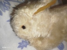 DDR Plüschtier Plüschhase  37 cm Osterhase Schwarz Gelbe Augen 