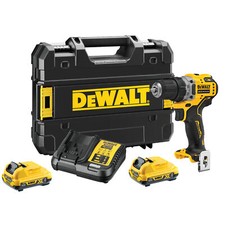 Dewalt Akku-Bohrschrauber 12V DCD701D2-QW 2x 2,0 Ah Akku + Lader in TSTAK-Box