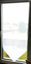 weiß Scheibengardinen B 55cm x H 125cm Tür Gardine ohne Muster Balkontür