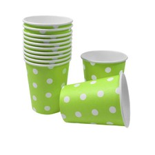 60 Pappbecher grün weiße