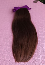 Echthaar Zopf, Haarteil,  naturbraun, 40 cm lang, 140 g schwer