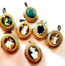 Nostalgie Medallion BELLE EPOQUE Style zum öffnen Farbe messing antik медальон