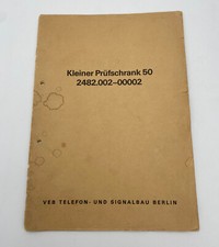 Schaltunterlagen Kleiner Prüfschrank 50, VEB Telefon- und Signalbau Berlin, 50ge