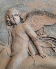 Viktor Brausewetter , 2. Hälfte 19. Jahrhundert , Terrakotta Relief, Putto Engel