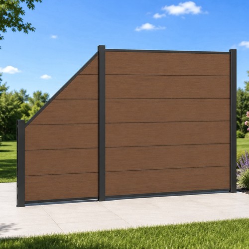 Wpc sichtschutzzaun mandel - wpc,