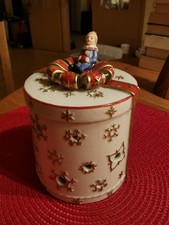 Villeroy & Boch - Dose mit Harlekin + Schleife auf Deckel, Teelichthalter TOP!