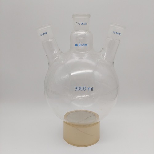 Dreihals rundkolben 3000ml - 3000ml, ns