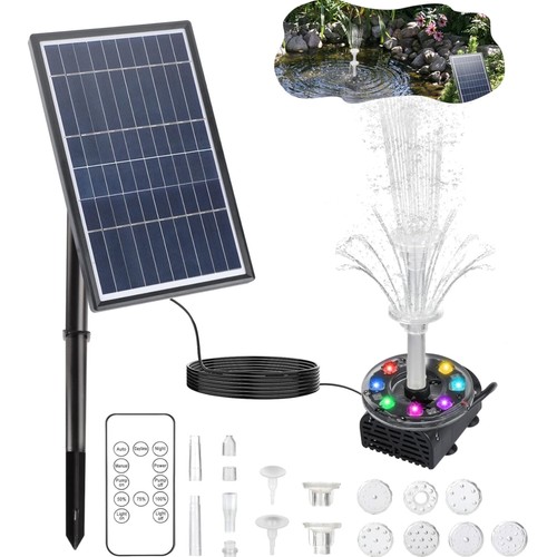 Led solar springbrunnen mit - led,