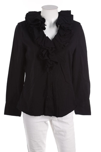 Zara volant bluse schwarz - s,