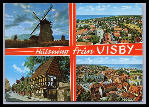 Ansichtskarte visby schweden - ansichtskarte,