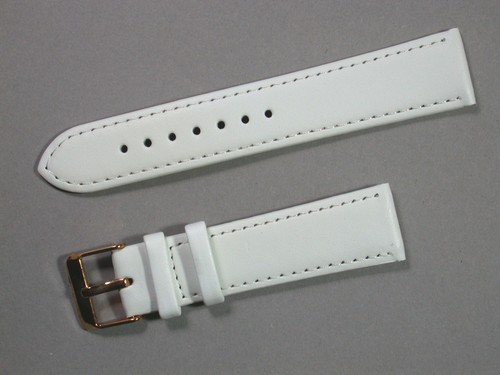 Echt leder uhrenarmband weiß - uhrenarmband,