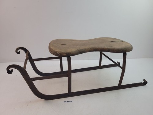 Schlitten holz metall - schlitten,