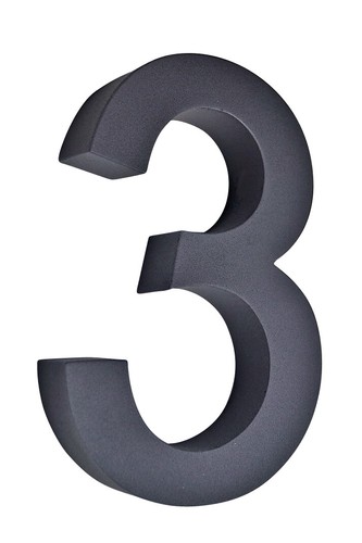 Hausnummer aus edelstahl - 3d-hausnummer, 3