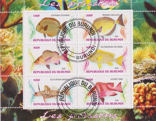 Fische burundi gestempelt - burundi,