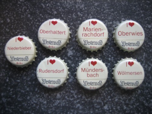 Kronkorken sammlung westerwald - kronkorken,