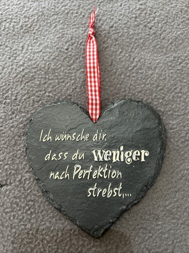 Herz anhänger schieferplatte - herz,
