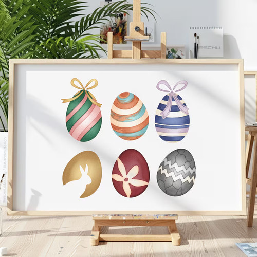 Osterhasen eier schablone - eier, v2