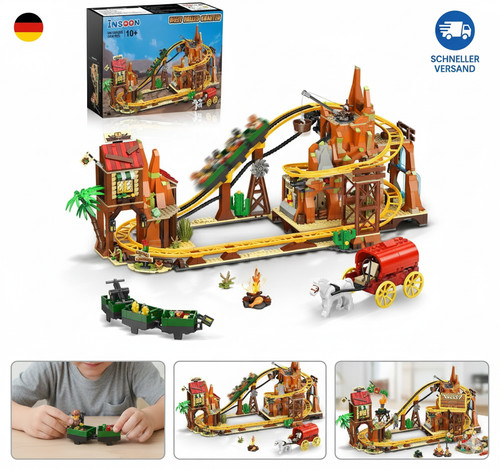 Achterbahn bauspielzeug mit - achterbahn,