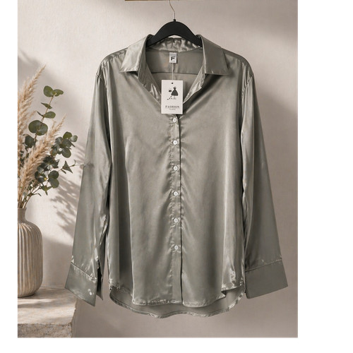 Fashion damen satin bluse - damen,
