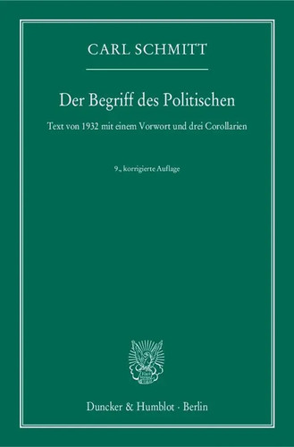 Der begriff des politischen - begriff,